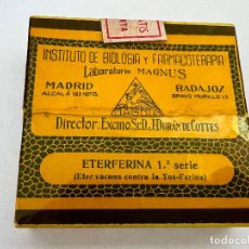 Antigüedades: ETERFERINA MAGNUS 1938 MEDICAMENTO ANTIGUO FARMACIA