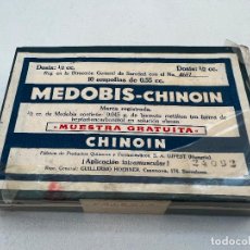 Antigüedades: MEDOBIS CHINOIN 10 AMPOLLAS HUNGRIA UJPEST MEDICAMENTO ANTIGUO FARMACIA