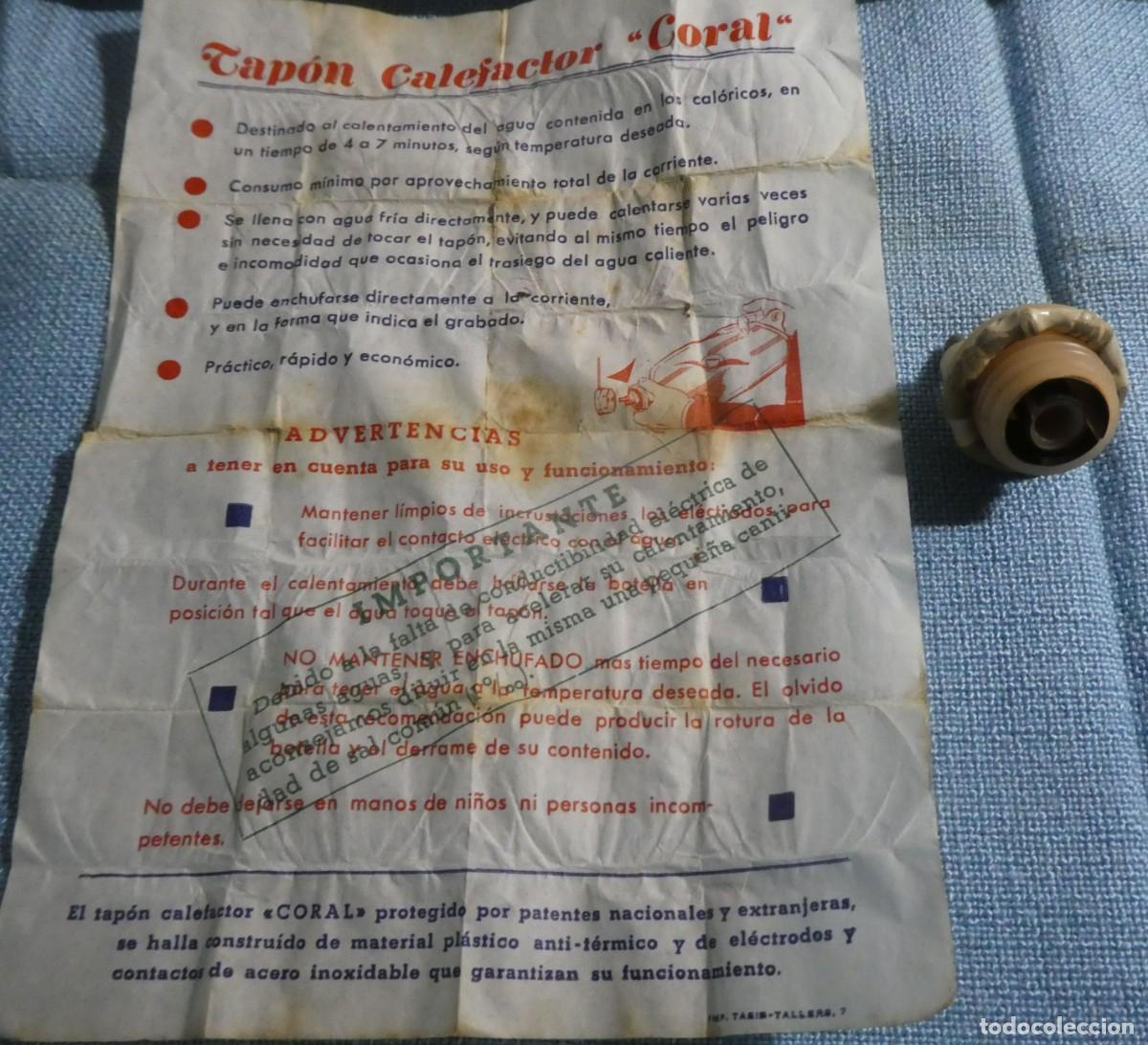 Antig&uuml;edades: TAP&Oacute;N CALEFACTOR CORAL - Foto 3