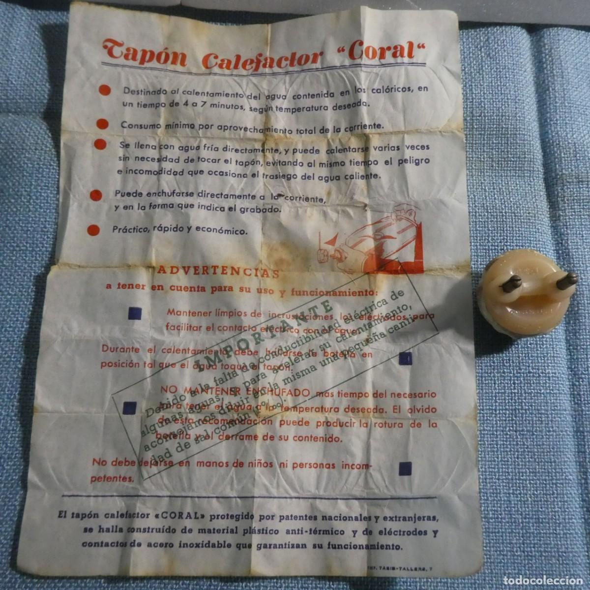 Antig&uuml;edades: TAP&Oacute;N CALEFACTOR CORAL - Foto 4