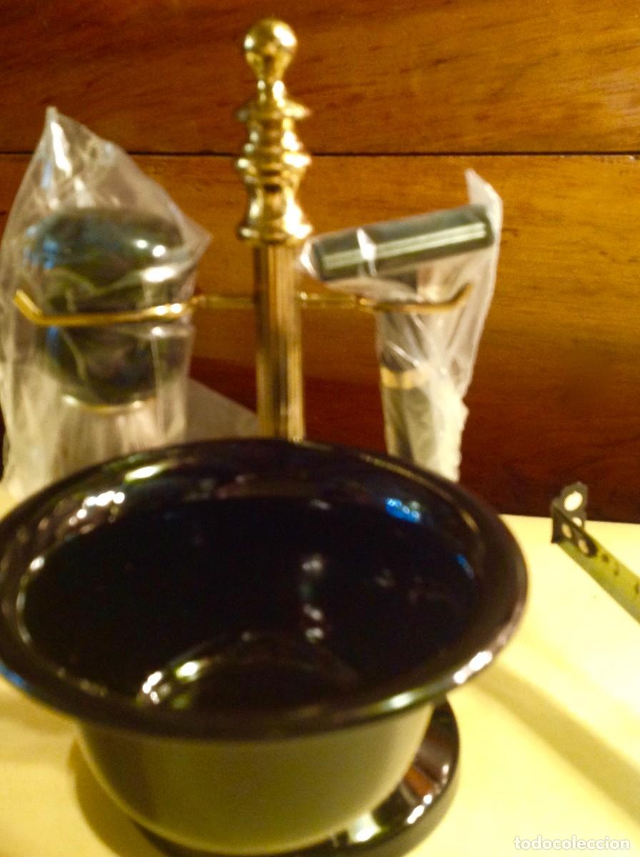 Antig&uuml;edades: Juego Completo de Afeitado Brocha Barbera - Foto 4