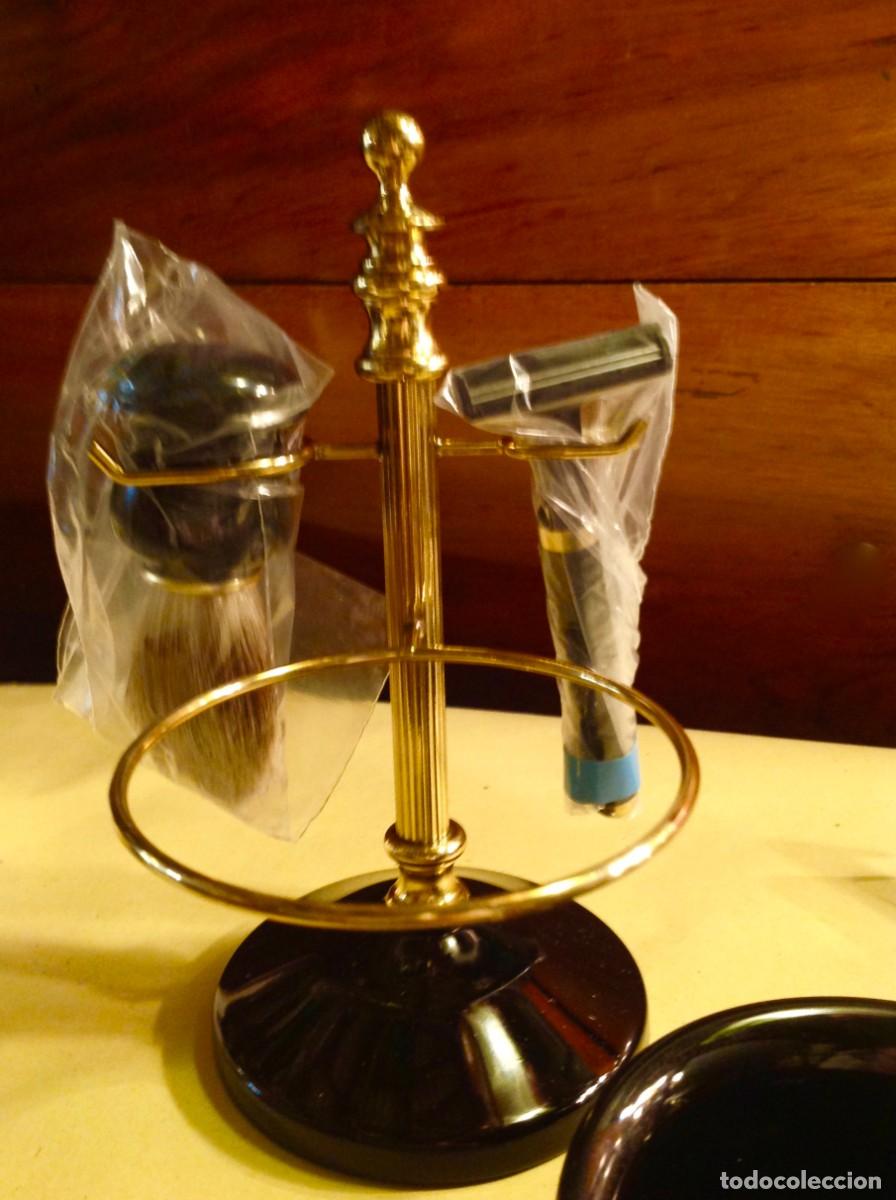 Antig&uuml;edades: Juego Completo de Afeitado Brocha Barbera - Foto 6