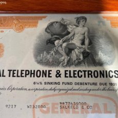 Teléfonos: ANTIGUA ACCIÓN TELEFONICA DE LA GENERAL TELEPHONE & ELECTRONIC CORPORATION.. Lote 391591169