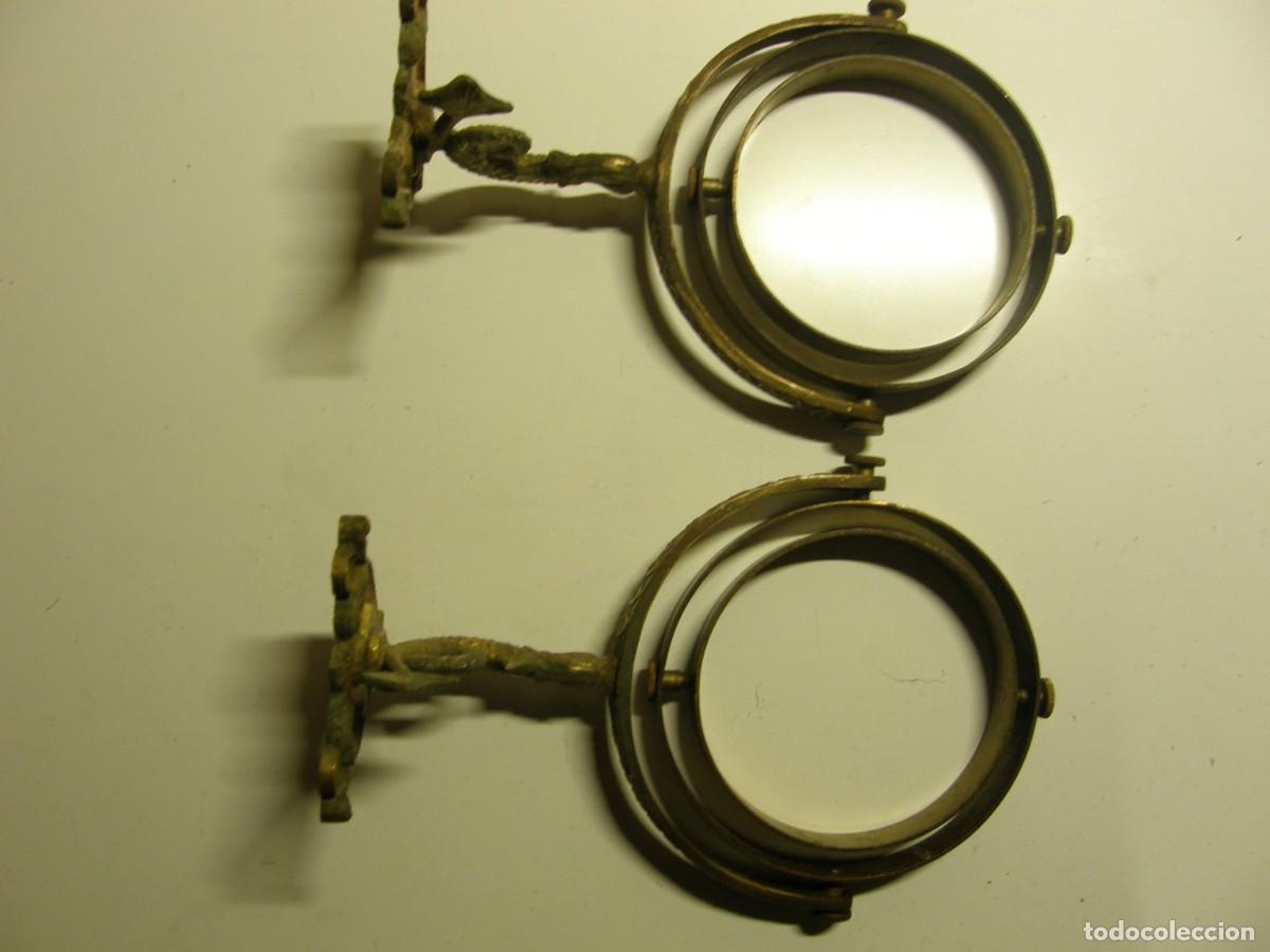 Antig&uuml;edades: Dos soportes giroscopicos candiles - Foto 1