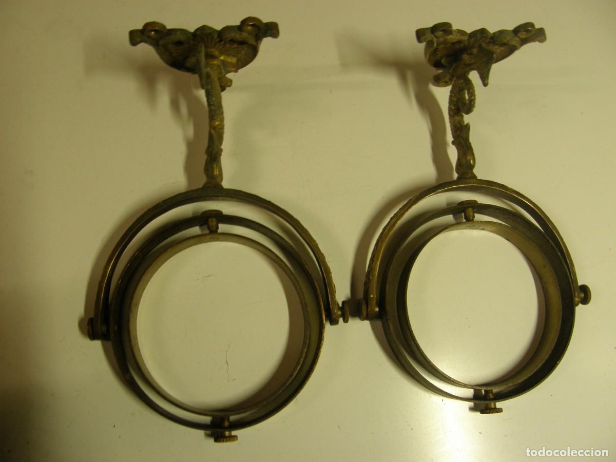 Antig&uuml;edades: Dos soportes giroscopicos candiles - Foto 2