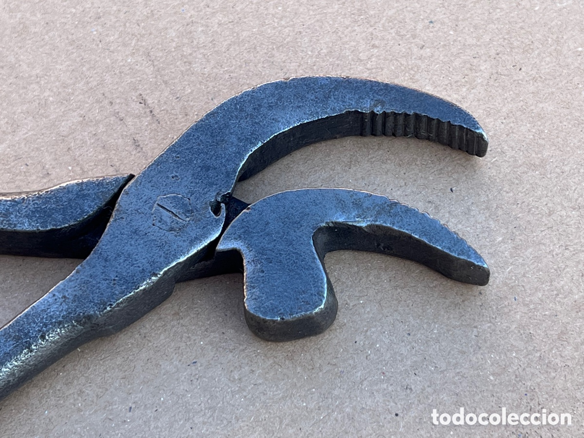 Antig&uuml;edades: Alicates de zapatero de 20 cm de largo - Foto 3