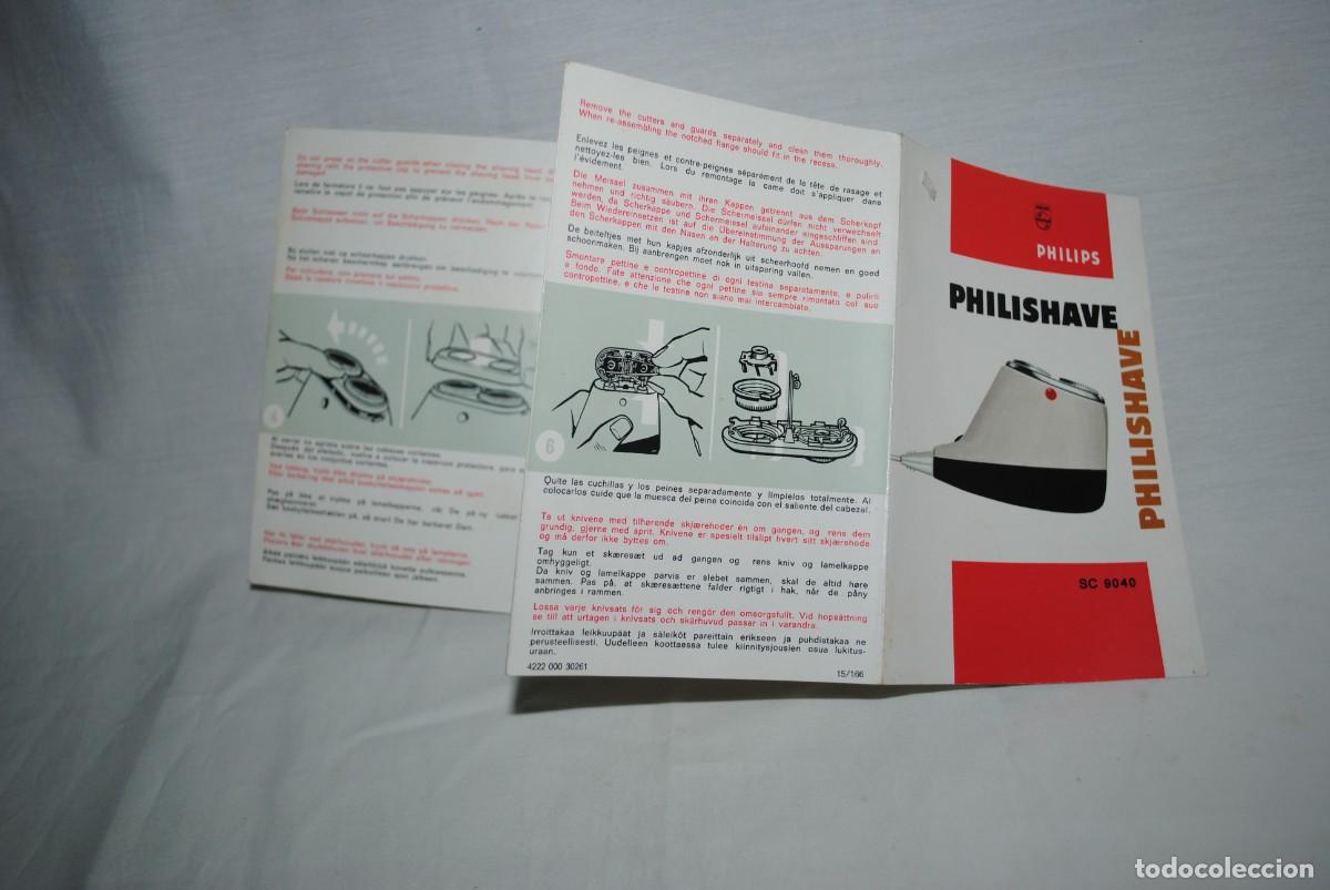 Antig&uuml;edades: INSTRUCIONES , DE MAQUINA DE AFEITAR , PHILISHAVE . - Foto 2