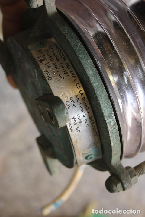 Antig&uuml;edades: farol lampara de barco original miletich - Foto 9