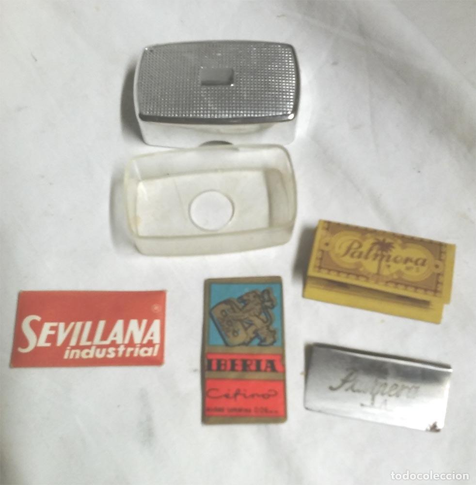Antig&uuml;edades: Lote 3 hojas de afetitar con estuche - Foto 1