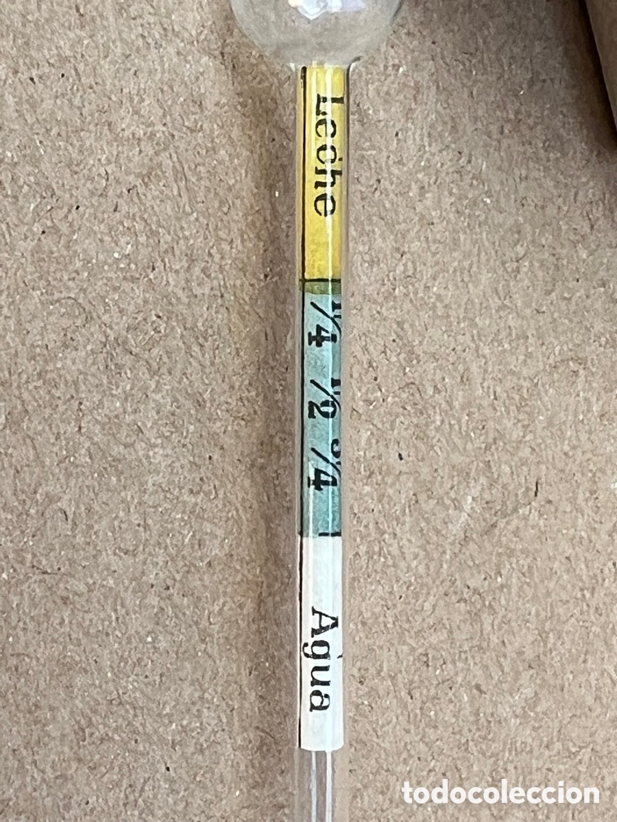 Antig&uuml;edades: DENSIMETRO AER&Oacute;METRO PARA LA LECHE 15 cm - Foto 4