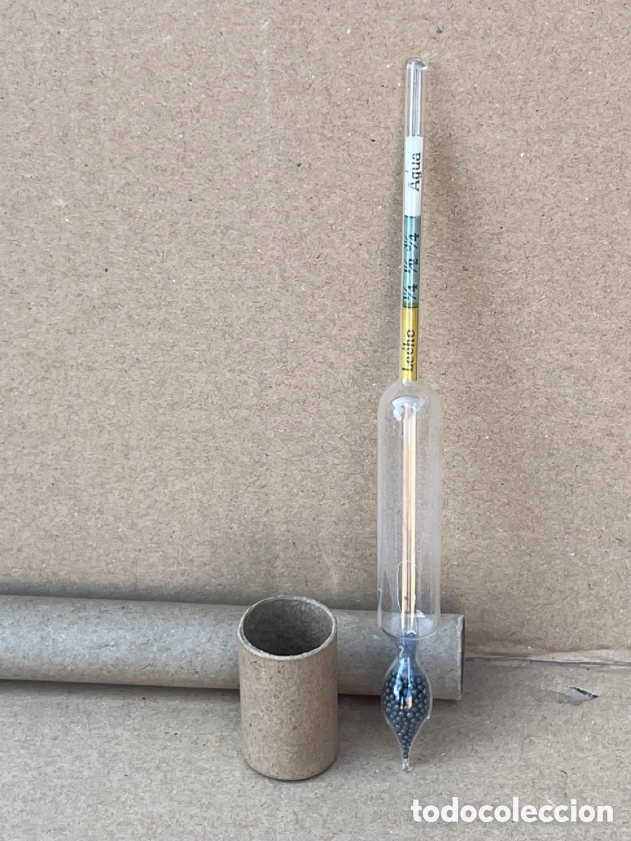 Antig&uuml;edades: DENSIMETRO AER&Oacute;METRO PARA LA LECHE 15 cm - Foto 5