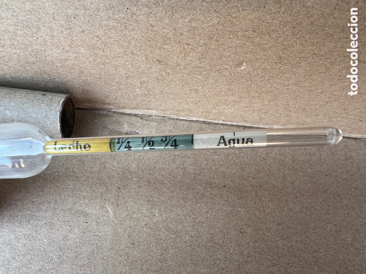 Antig&uuml;edades: DENSIMETRO AER&Oacute;METRO PARA LA LECHE 15 cm - Foto 6
