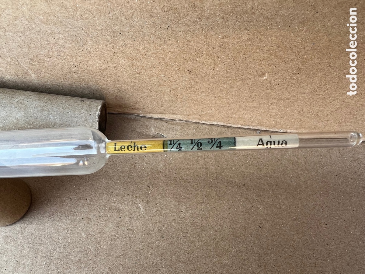 Antig&uuml;edades: DENSIMETRO AER&Oacute;METRO PARA LA LECHE 15 cm - Foto 7