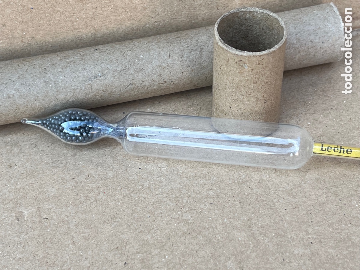 Antig&uuml;edades: DENSIMETRO AER&Oacute;METRO PARA LA LECHE 15 cm - Foto 2