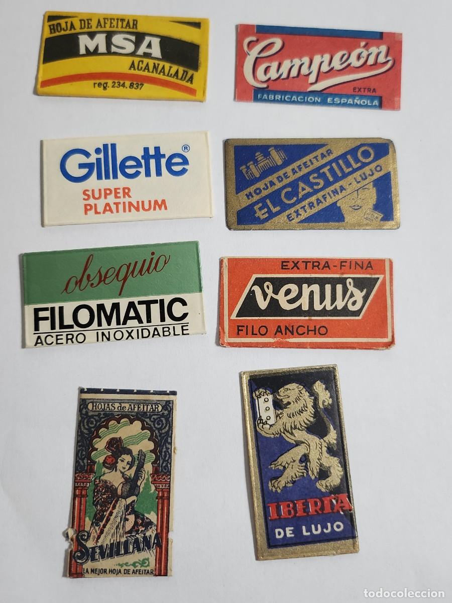 Antig&uuml;edades: Lote 8 Cuchillas de Afeitar - Foto 1