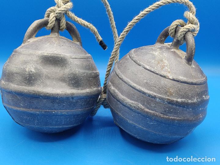 Antig&uuml;edades: BOYAS DE PESCA EN ALUMINIO MADE IN SPAIN - Foto 2