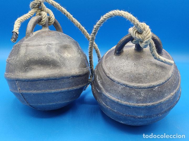 Antig&uuml;edades: BOYAS DE PESCA EN ALUMINIO MADE IN SPAIN - Foto 3