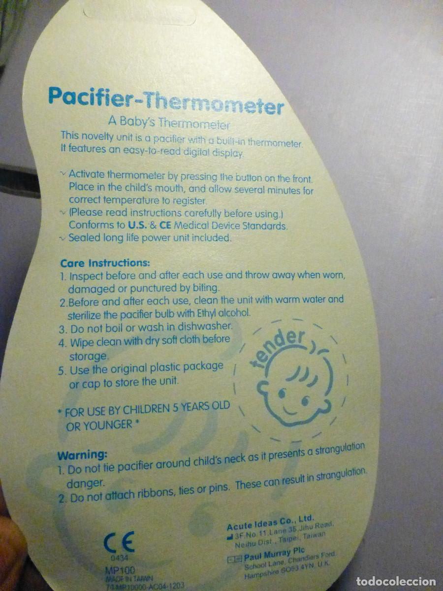 Antig&uuml;edades: Term&oacute;metro Beb&eacute; de chupete - Pacifier Therm&oacute;meter - Digital - Resistente al Agua - Precintado - Foto 3