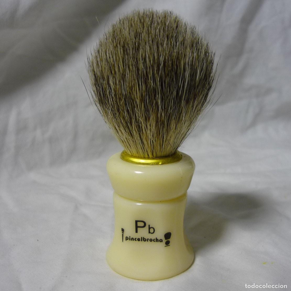 Antig&uuml;edades: Brocha de afeitar de pelo de tej&oacute;n - Foto 1