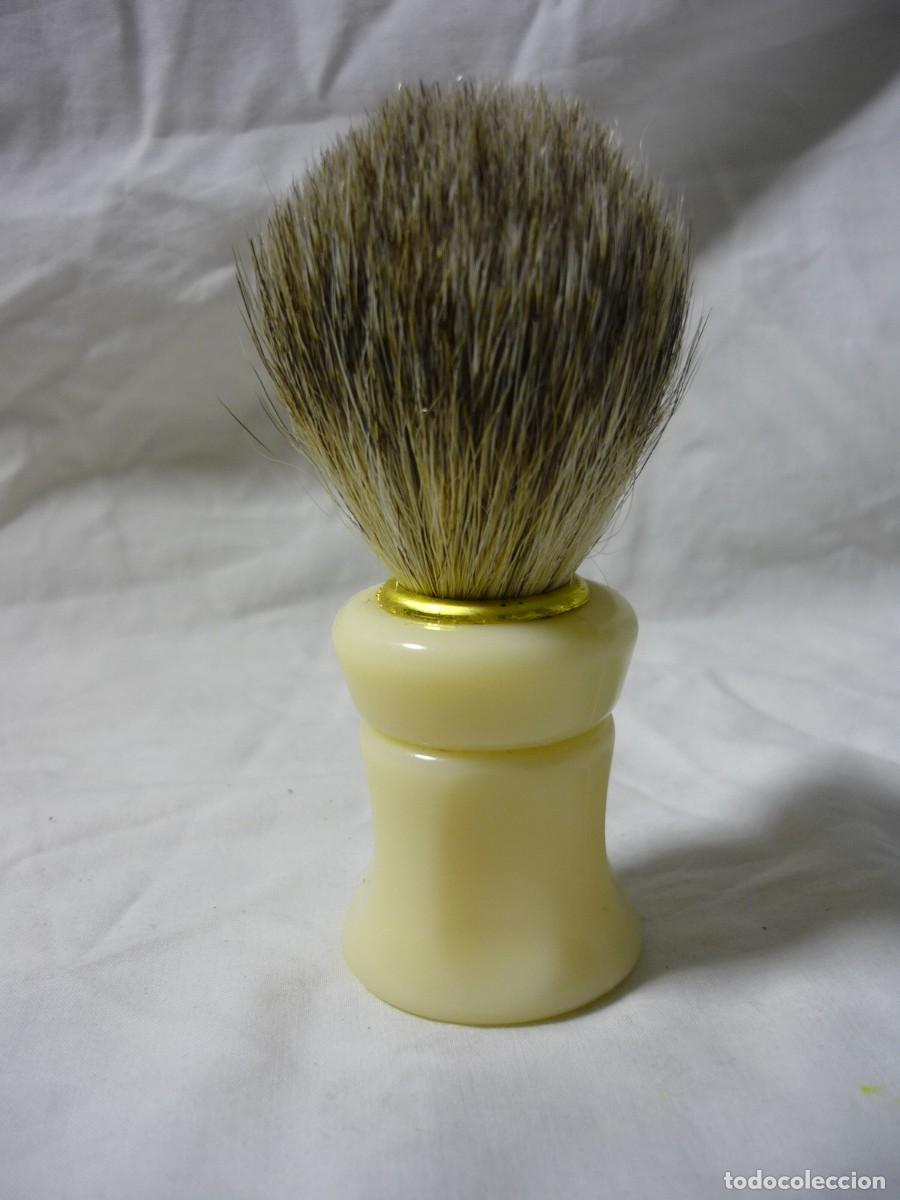 Antig&uuml;edades: Brocha de afeitar de pelo de tej&oacute;n - Foto 3