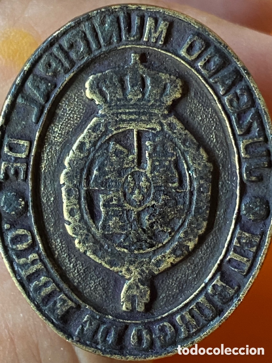 Antig&uuml;edades: SELLO EPOCA ISABEL II EL BURGO EBRO BRONCE - Foto 3