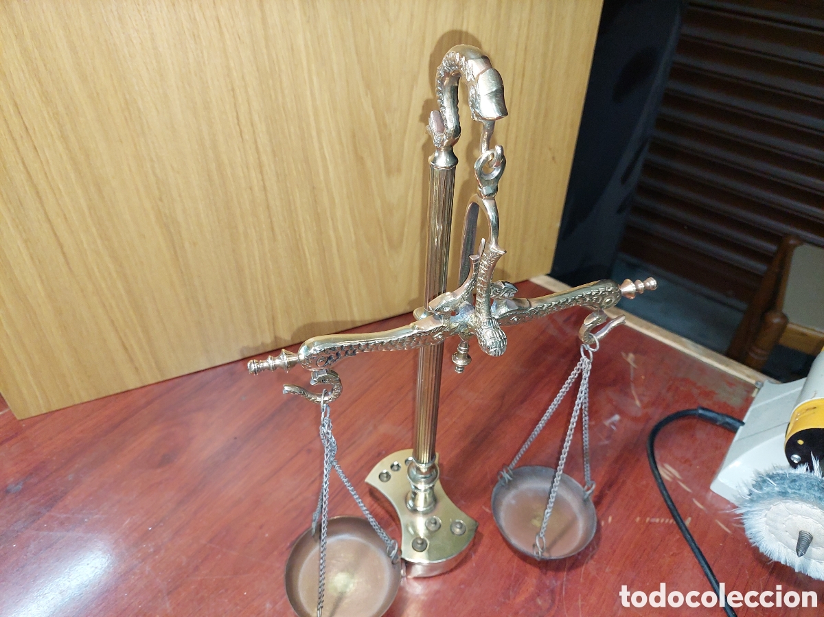 Antig&uuml;edades: Balanza bronce antigua. - Foto 2
