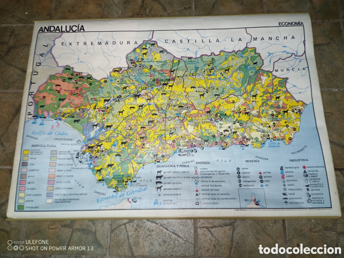 Antig&uuml;edades: Mapa escolar EGB Andaluc&iacute;a - Foto 3
