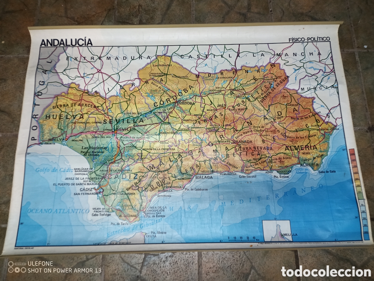 Antig&uuml;edades: Mapa escolar EGB Andaluc&iacute;a - Foto 1