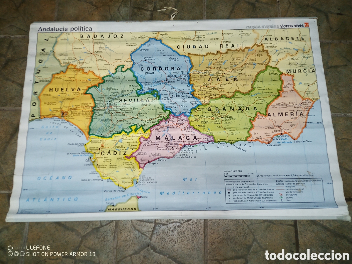 Antig&uuml;edades: Mapa escolar EGB Andaluc&iacute;a - Foto 1