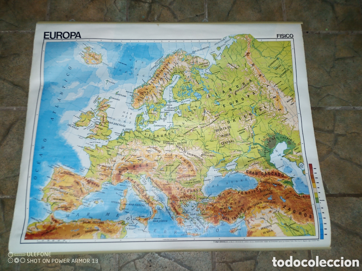 Antig&uuml;edades: Mapa escolar EGB Europa - Foto 1