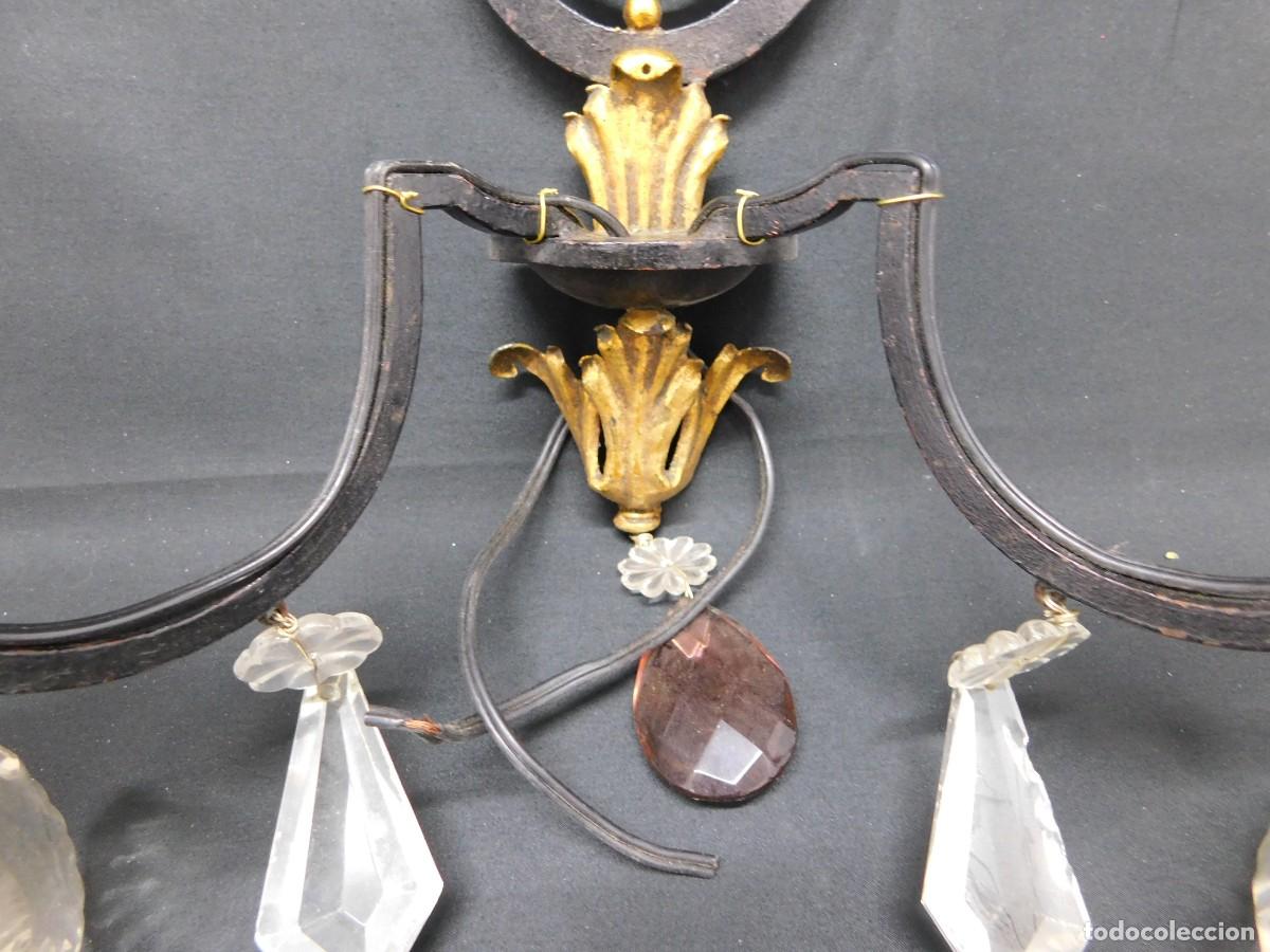 Antig&uuml;edades: PAREJA CANDELABROS HIERRO - Foto 8
