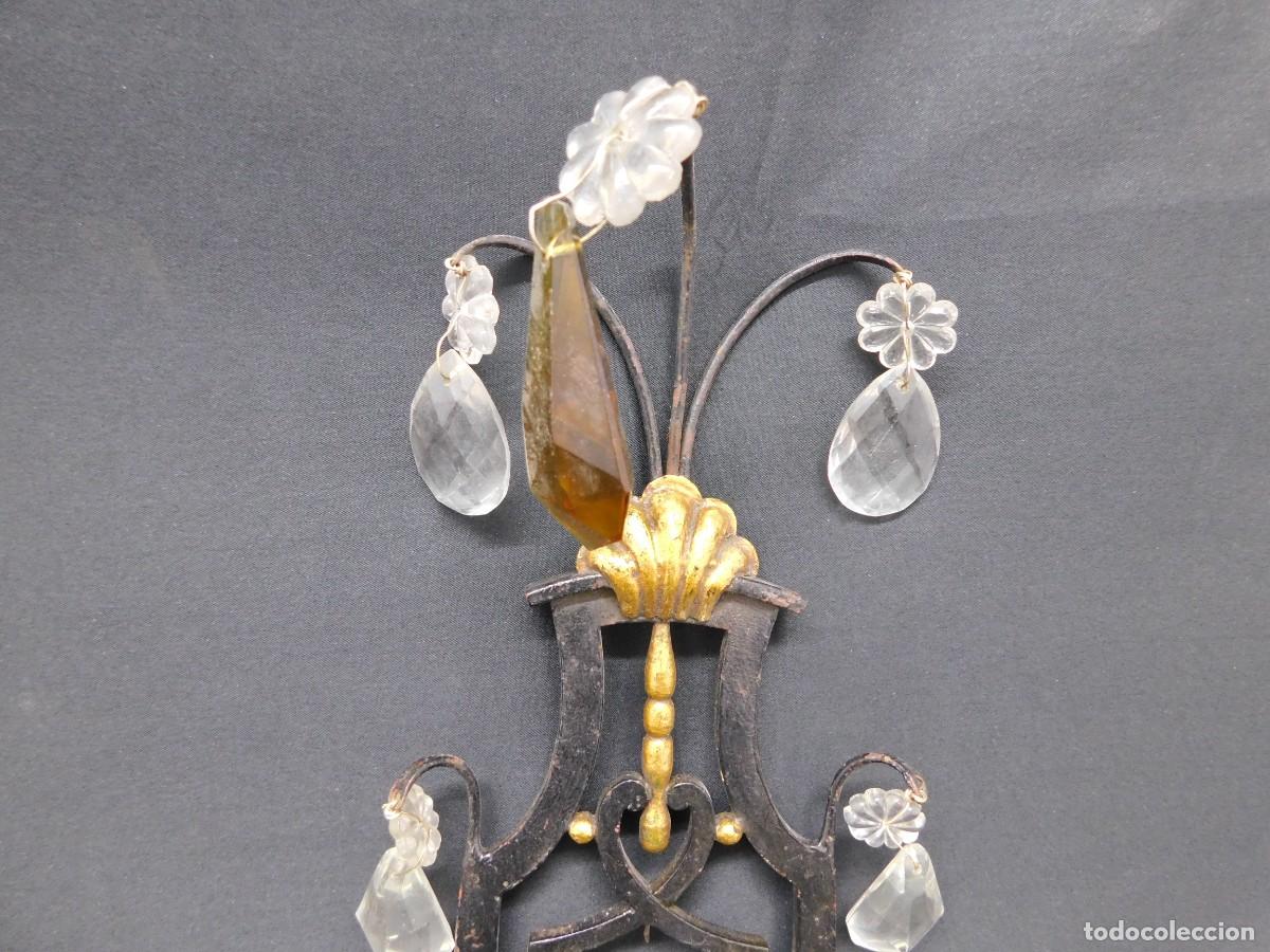 Antig&uuml;edades: PAREJA CANDELABROS HIERRO - Foto 9