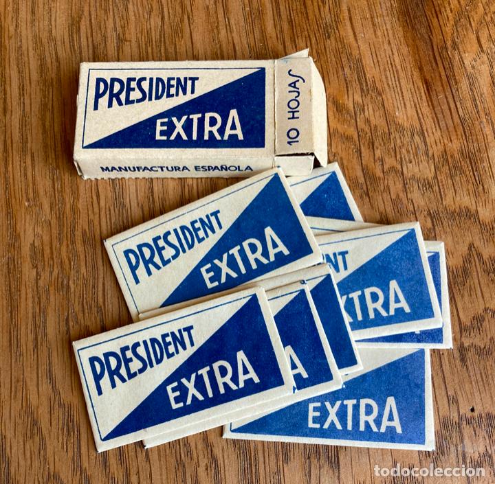 Antig&uuml;edades: CAJA COMPLETA HOJAS DE AFEITAR - PRESIDENT EXTRA - Foto 1