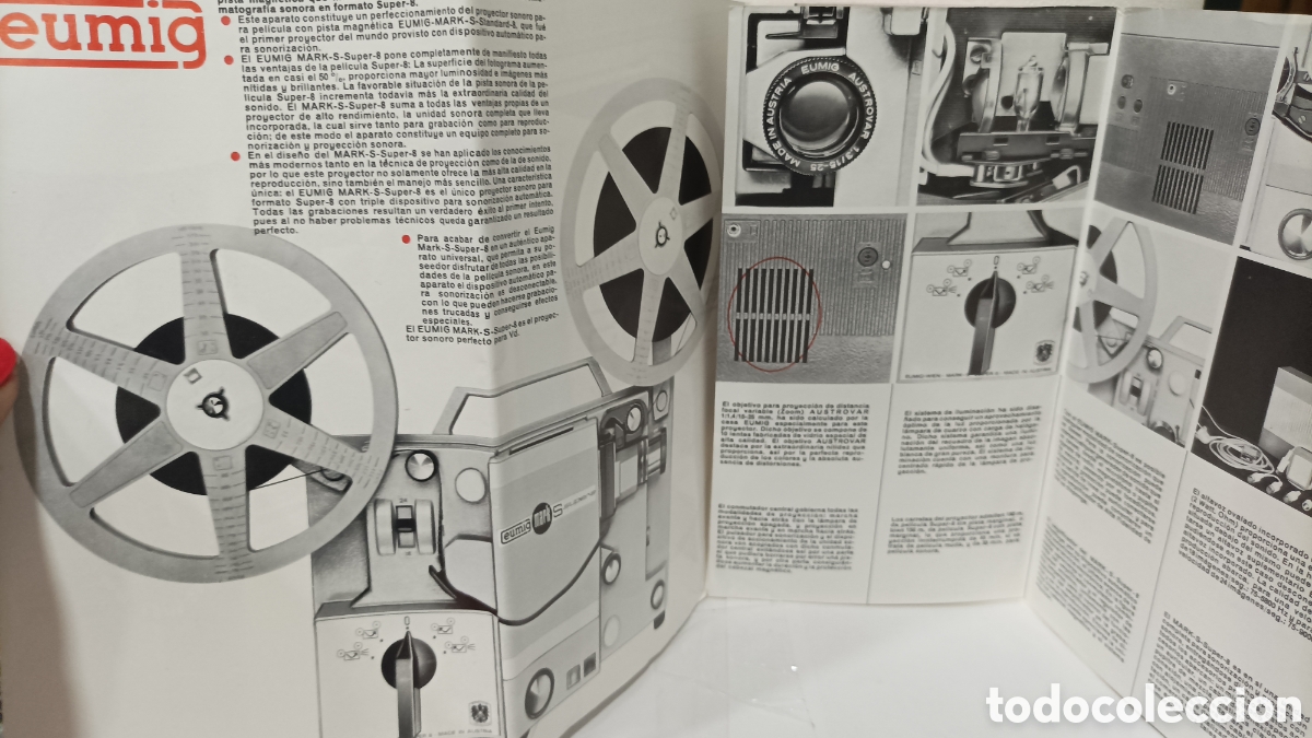 Antig&uuml;edades: Publicidad proyector Eumig Mark S super 8 . Eumig Mark DL - Foto 2