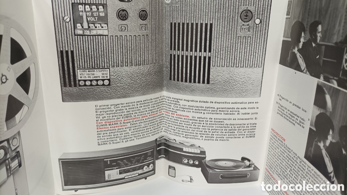 Antig&uuml;edades: Publicidad proyector Eumig Mark S super 8 . Eumig Mark DL - Foto 4