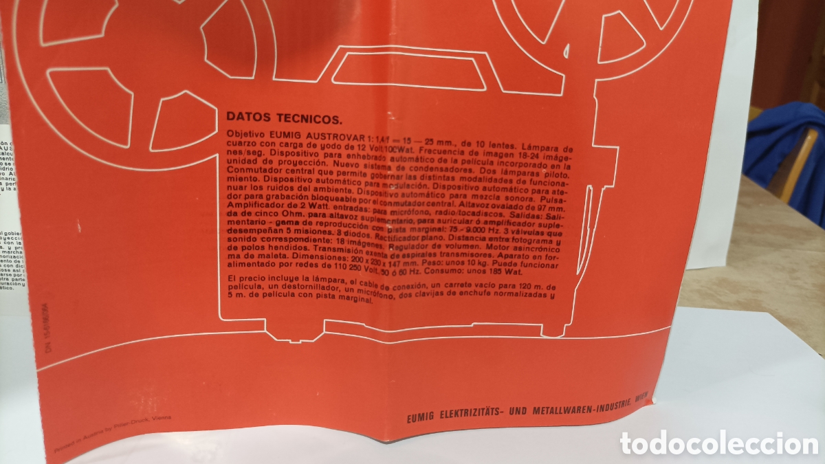 Antig&uuml;edades: Publicidad proyector Eumig Mark S super 8 . Eumig Mark DL - Foto 6