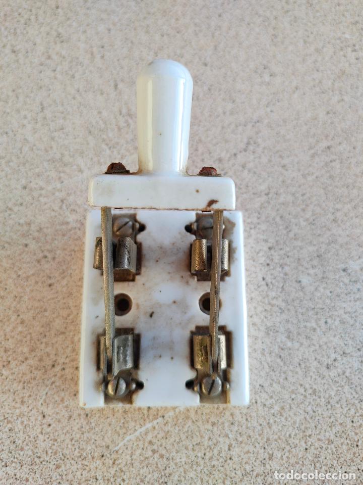 Panel de interruptor de palanca antiguo, interruptor de luz de