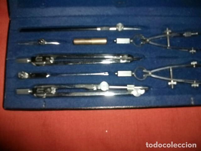 Antig&uuml;edades: ESTUCHE DE COMP&Aacute;S COMPASES KERN (8 ELEMENTOS) - Foto 2