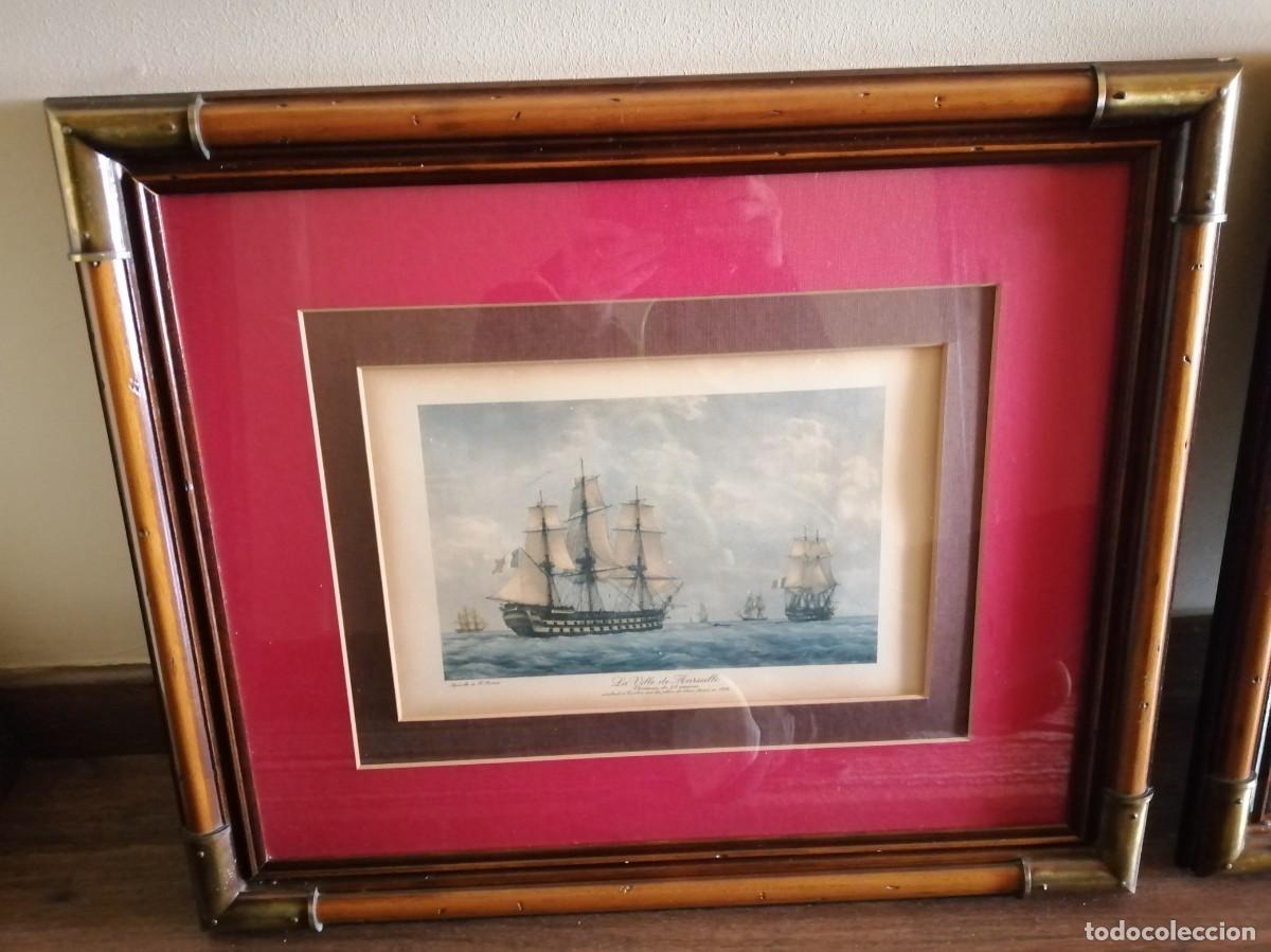 Antig&uuml;edades: Bonito cuadro con l&aacute;mina naval - Foto 1