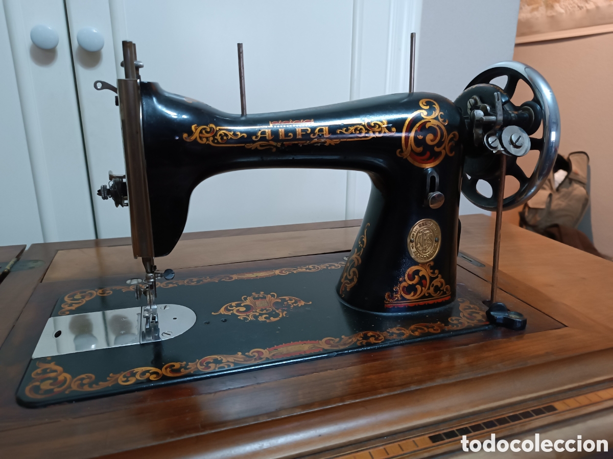 maquina de coser alfa con pedal - Compra venta en todocoleccion