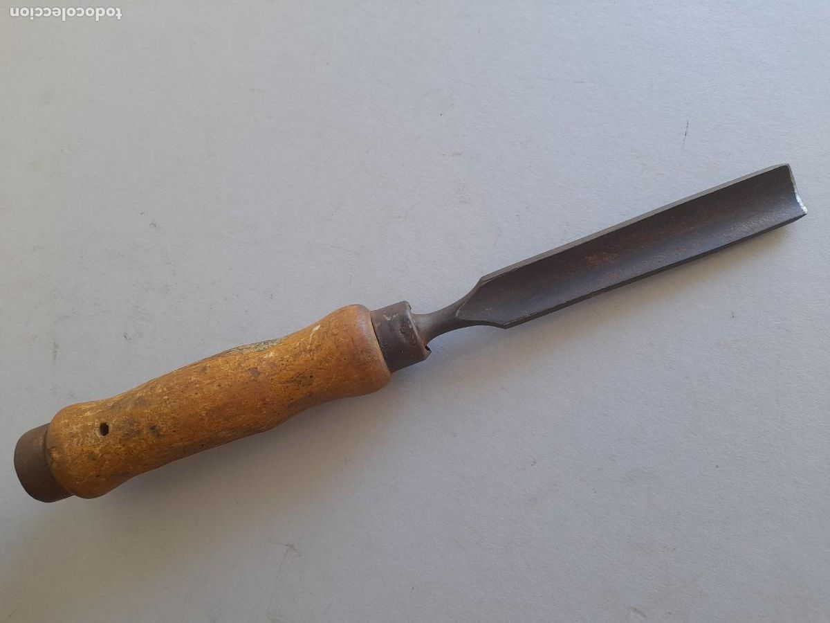 Antig&uuml;edades: gubia abaca, con corte de 19mm aprox, 26,5cm aprox - Foto 1