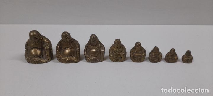 Antig&uuml;edades: CONJUNTO DE PESAS - BUDA . MIRAR MARCAJE LETRAS CHINAS - Foto 2