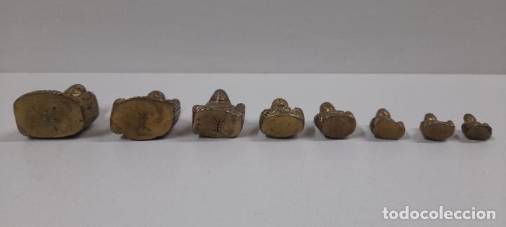 Antig&uuml;edades: CONJUNTO DE PESAS - BUDA . MIRAR MARCAJE LETRAS CHINAS - Foto 9