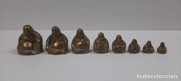 Antig&uuml;edades: CONJUNTO DE PESAS - BUDA . MIRAR MARCAJE LETRAS CHINAS - Foto 1