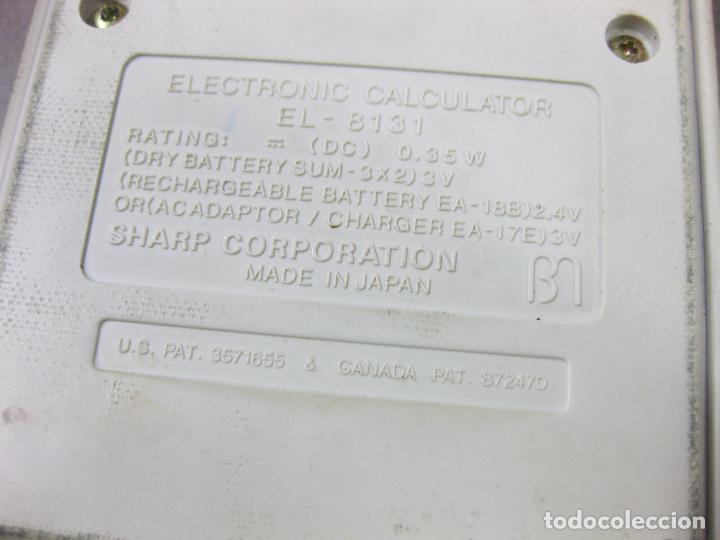 Antig&uuml;edades: CALCULADORA SHARP EL- 8131. ELSI MATE ELECTRONIC CALCULATOR - Foto 4