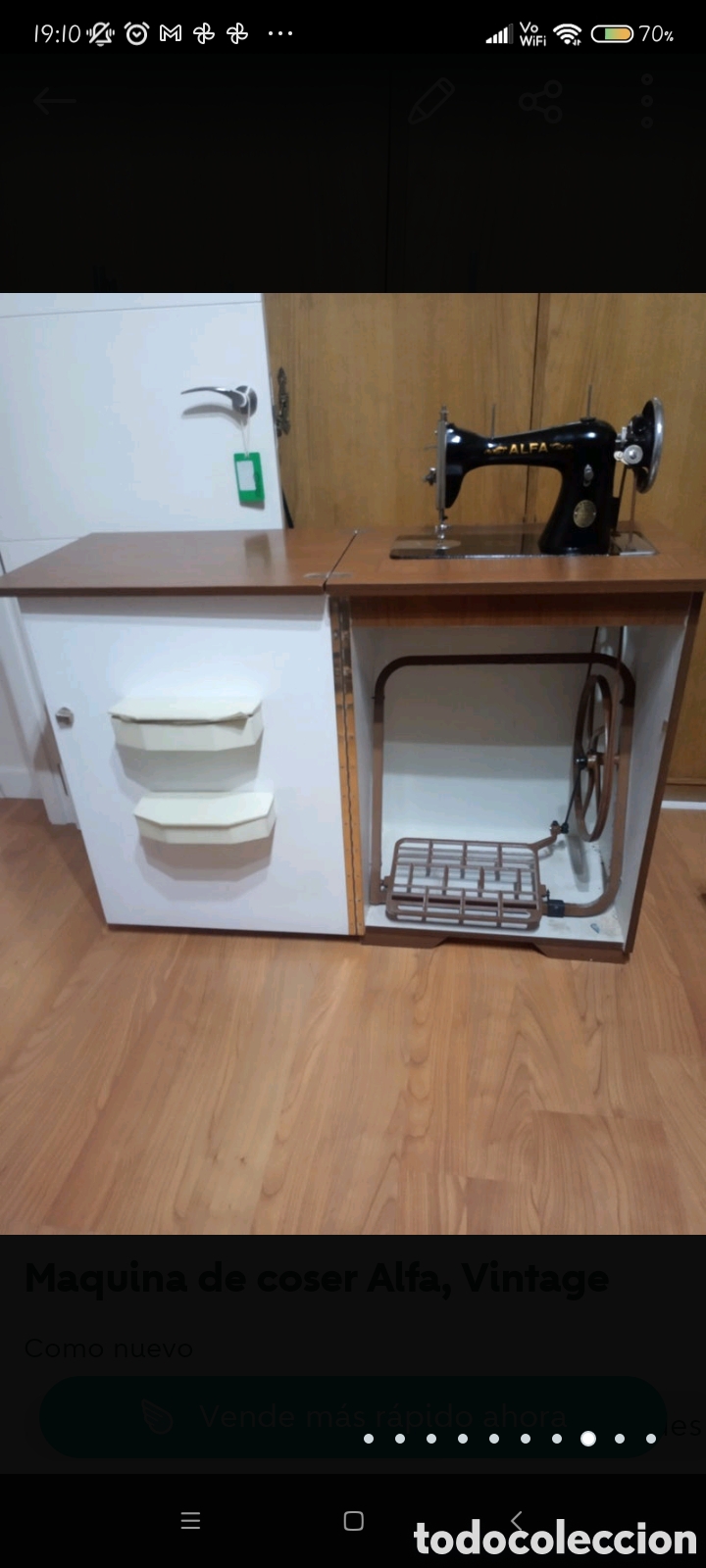 Antig&uuml;edades: M&aacute;quina de coser Alfa impecable - Foto 7