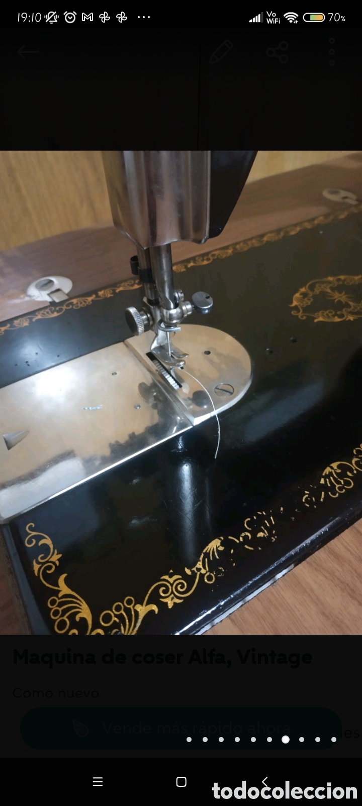 Antig&uuml;edades: M&aacute;quina de coser Alfa impecable - Foto 8
