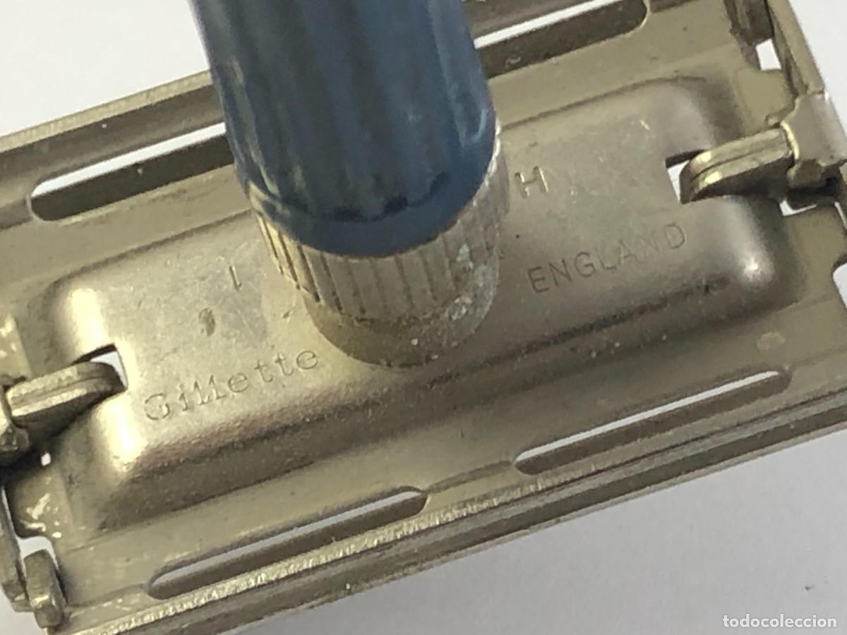 Antig&uuml;edades: CUCHILLA DE AFEITAR GILLETTE H 1 ENGLAND - Foto 4