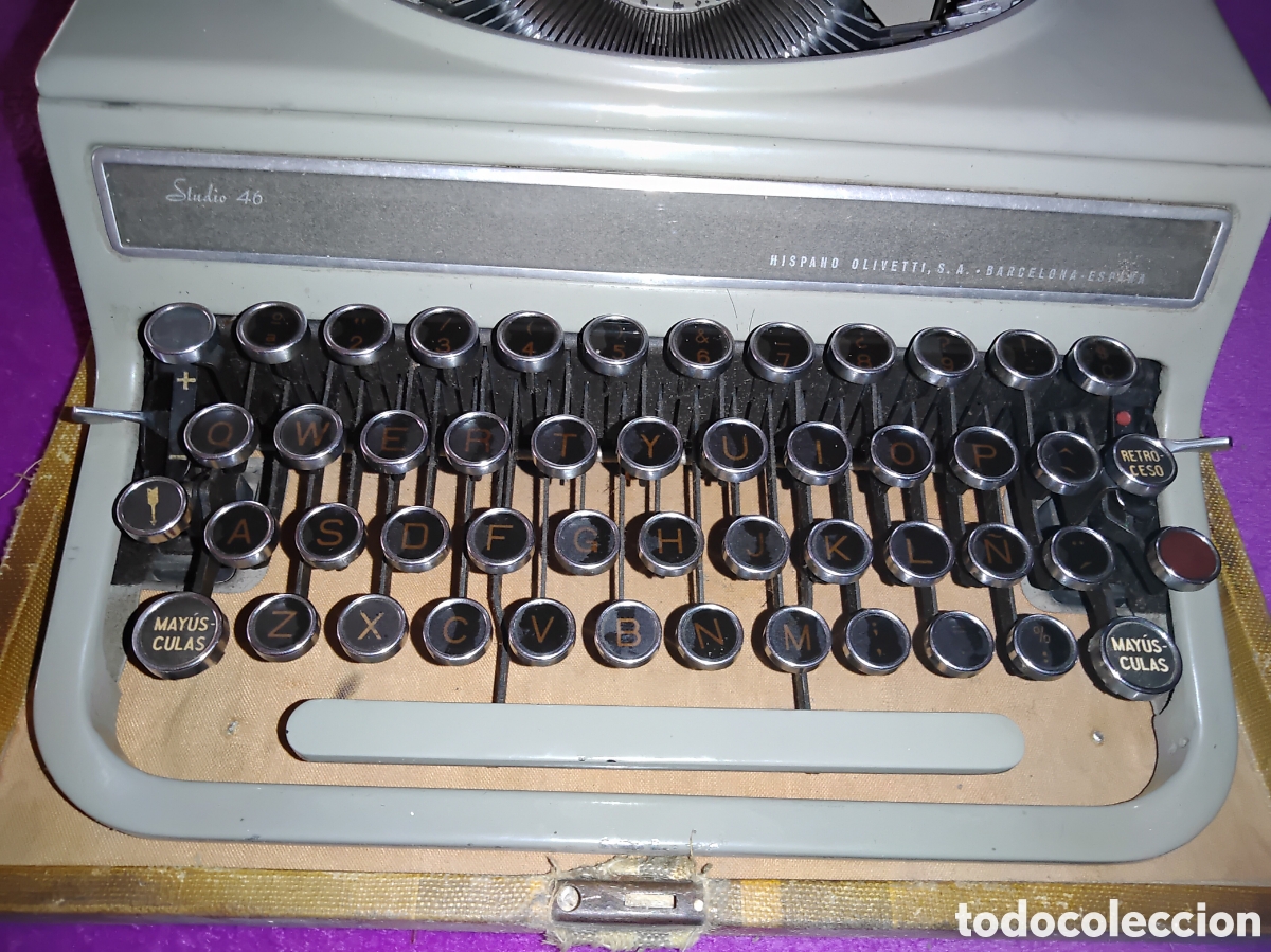 Antig&uuml;edades: M&Aacute;QUINA DE ESCRIBIR HISPANO OLIVETTI ESTUDIO 46 - Foto 3