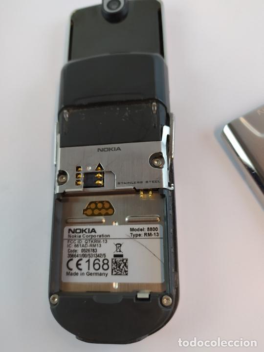 Tel&eacute;fonos: Tel&eacute;fono m&oacute;vil Nokia 8800. Funcionando. Plateado - Foto 8